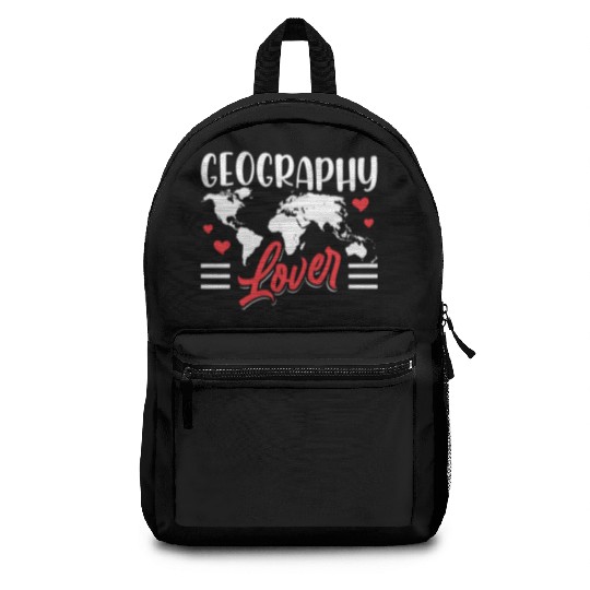 Geography Lover Geographic Geographer Student Backpacks
