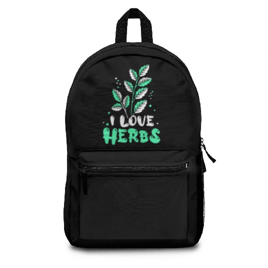 I Love Herbs Herbalism Herbalist Herb Gardening Backpacks