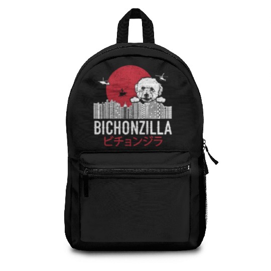 Bichonzilla Bichon Frise Dog Lover Puppy Backpacks