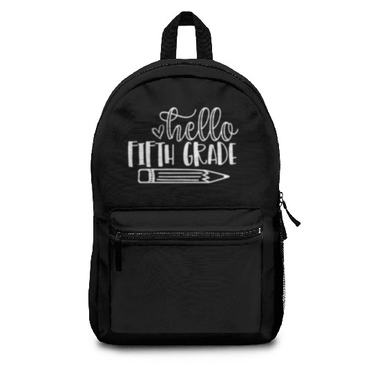 Back to School Hello Fifth Grade Student Teacher Backpacks