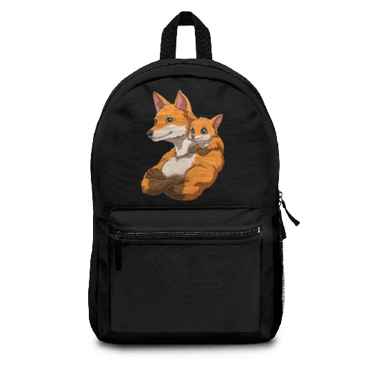 Strong Fox with Fox Child for a Fox lovers Backpacks