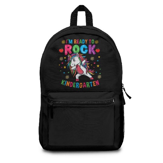 Unicorn Im Ready To Rock Kindergarten Backpacks