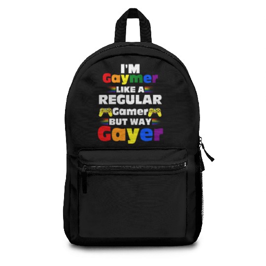 Funny Gaymer Gay Gamer Gayer - Pride Rainbow LGBT Backpacks