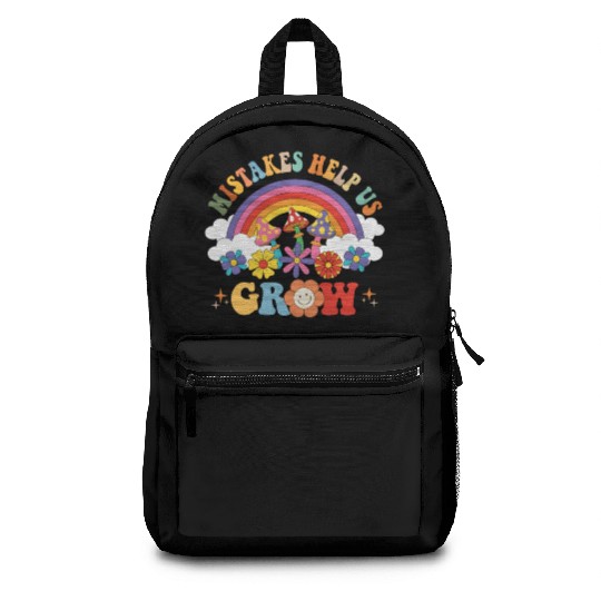 Mistakes Help Us Grow Groovy Growth Mind Rainbow Backpacks