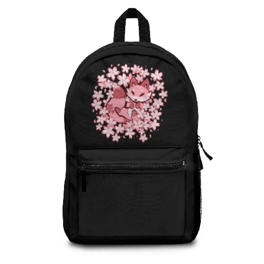 Cherry Blossom Fox Backpacks