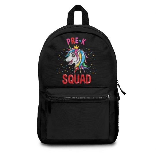Pre-K Squad Unicorn Girls Back To School Backpacks