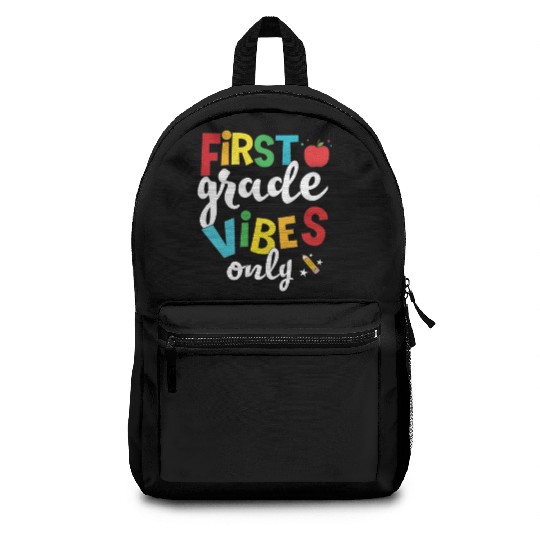 First Grade Vibes Only Elementary Teacher Backpacks