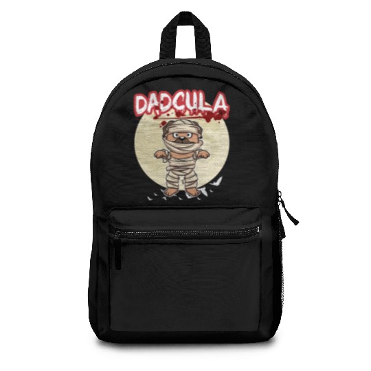 Dadcula Dracula Vampire Dad Funny Halloween Party Backpacks