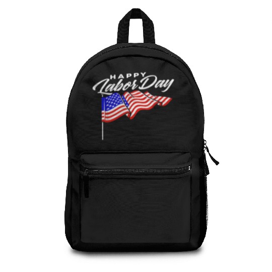 Happy Labor Day US Flag Backpacks for men women Awesome