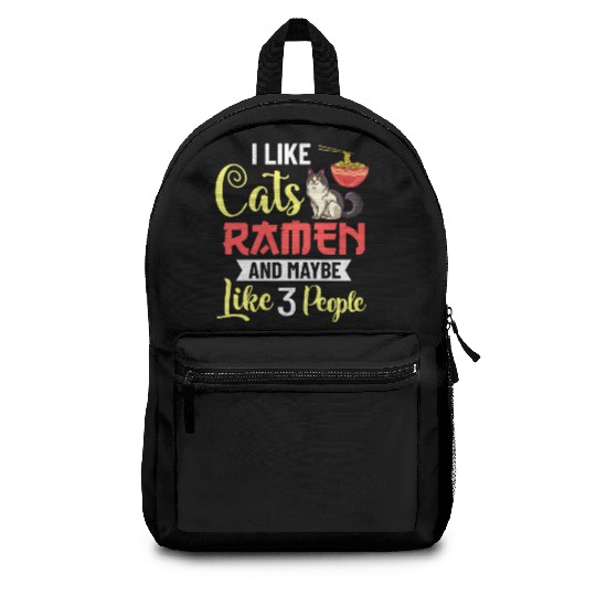 Ramen Cat Bowl Chicken Noodle Soup Japanese Backpacks