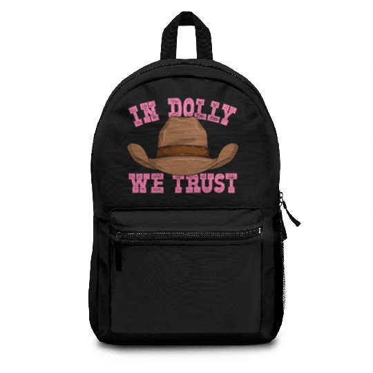In Dolly We Trust Cowboy Cowgirl Hat Backpacks
