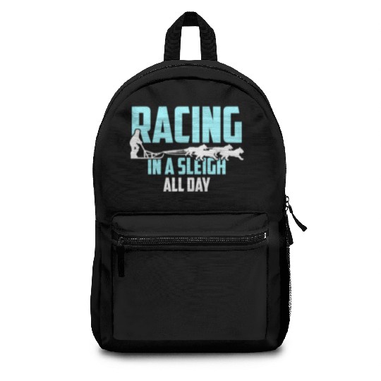 Alaska Sled Dog Racing In A Sleigh All Day Mushing Backpacks