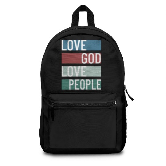 Love God Love People Backpacks