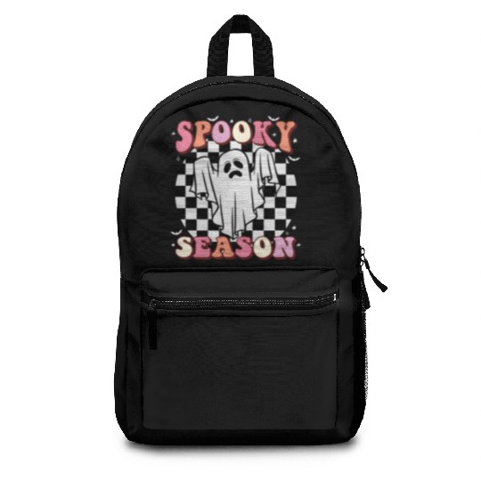 Spooky Season Halloween Vintage Text Design Backpacks