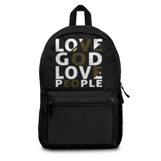 Love God Love People Backpacks
