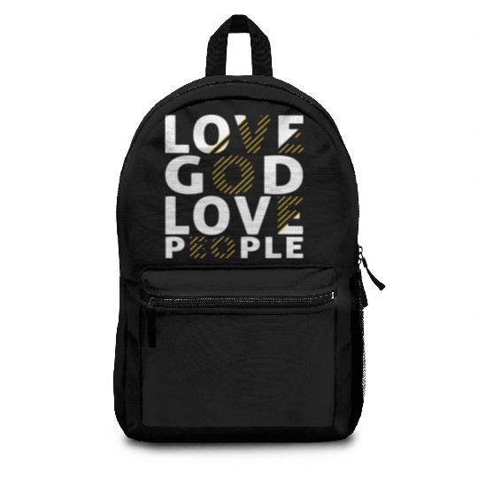 Love God Love People Backpacks
