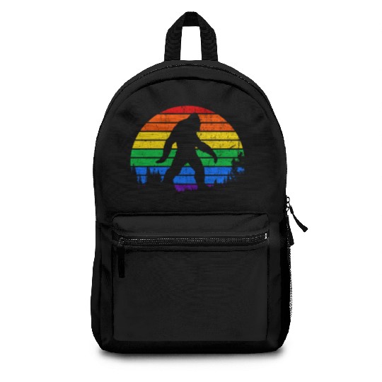 LGBT Bigfoot Rainbow Flag Backpacks