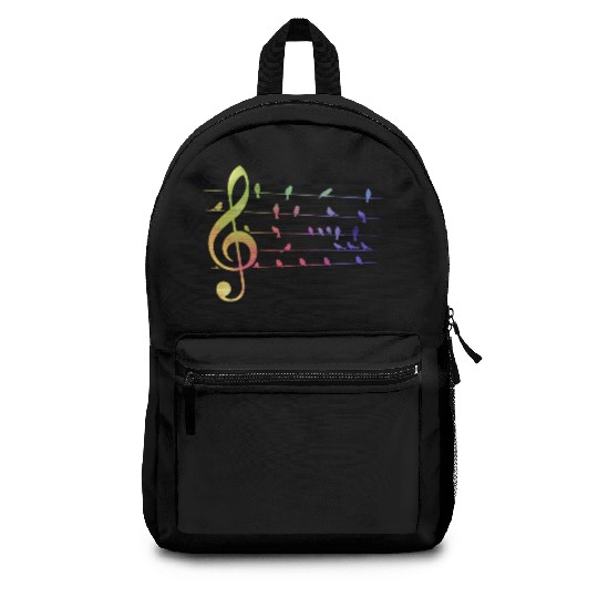 Colorful Birds Musical Notes Music Teacher Backpacks