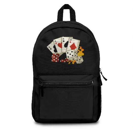 Poker Casino Poker Player Gambling Roulette Gift Backpacks