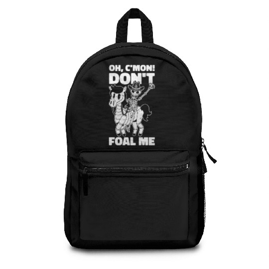 Halloween Cowboy Skeleton Foal Horse Riding Backpacks