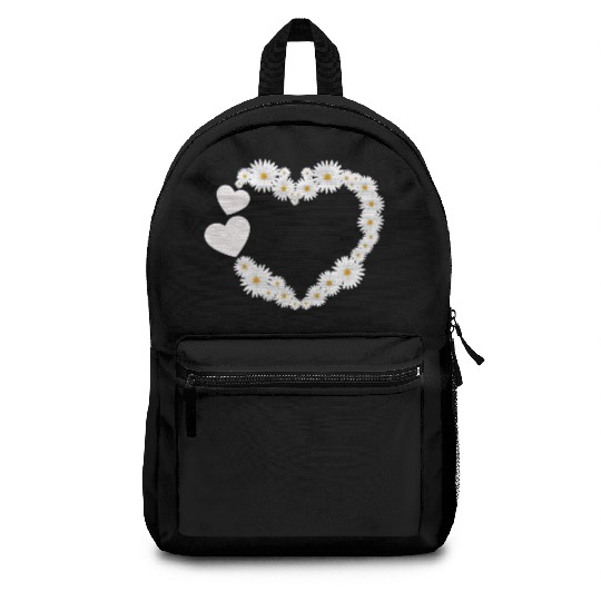 Daisy Flower Heart Women Gardener Wildflower Backpacks