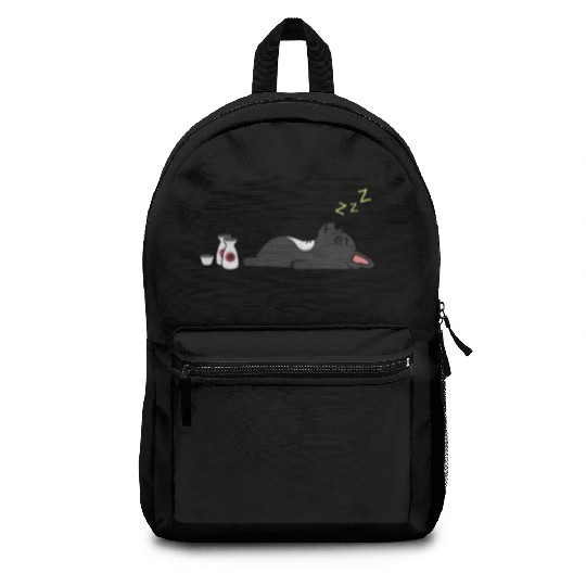 French Bulldog Sake Drunk Backpacks