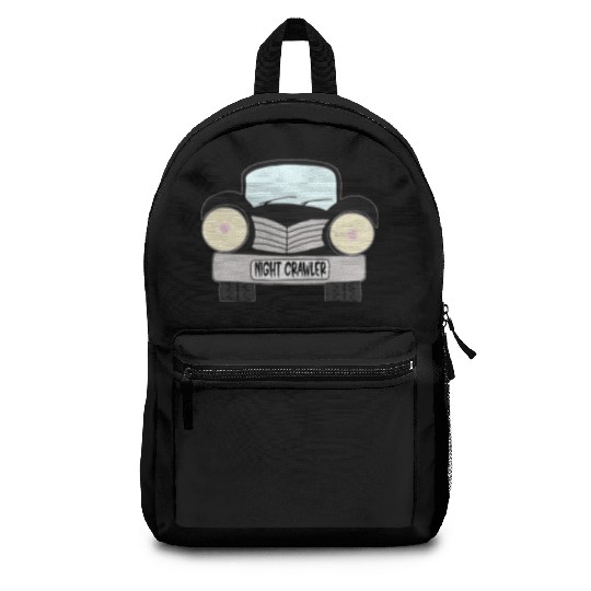 Old Car Black Night Crawler Backpacks