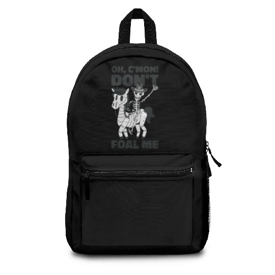 Halloween Cowboy Skeleton Foal Horse Riding Backpacks