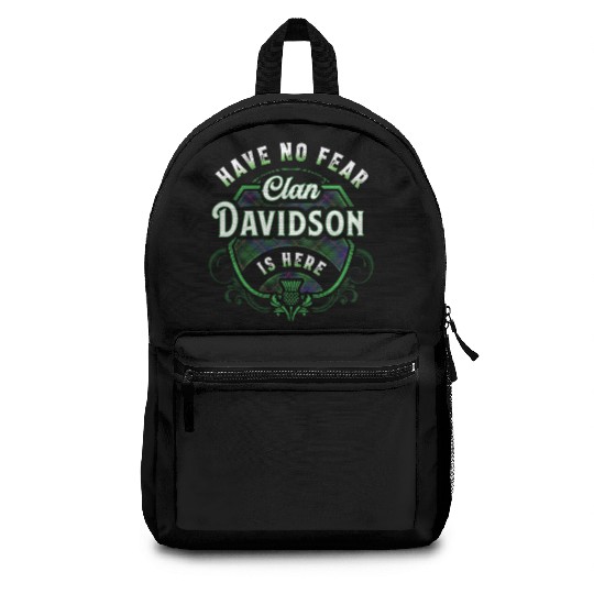 Funny Scottish Clan Davidson Tartan Have No Fear Backpacks