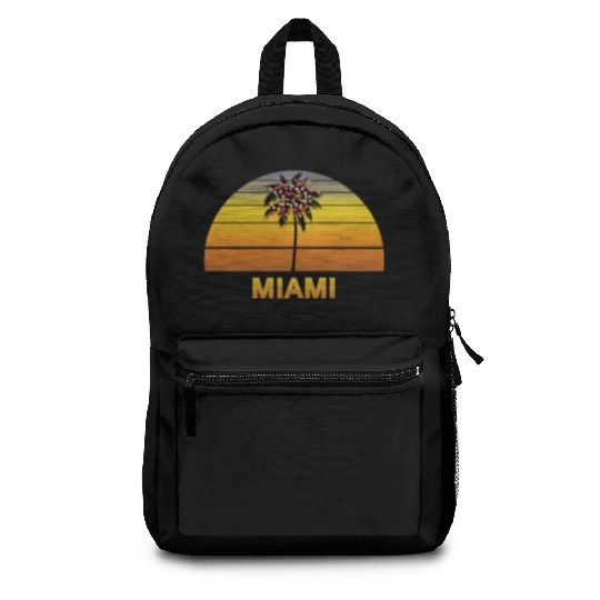 Miami Florida Palm Tree Christmas Lights Family Backpacks