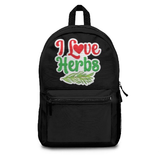 I Love Herbs Gardening Herb Herbalism Herbalist Backpacks