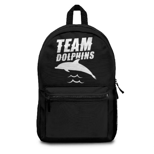 Team Dolphins Cute Dolphin Girls Lover Backpacks