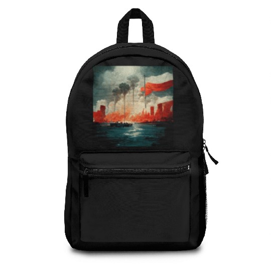No War Sad Painting Backpacks