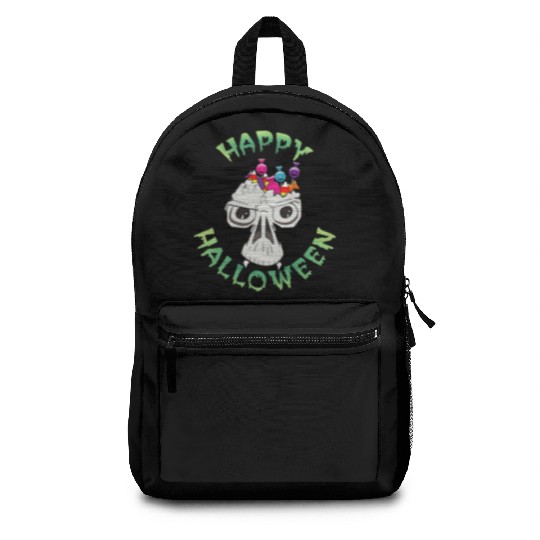 Candy Skull Happy Halloween Cartoon Backpacks