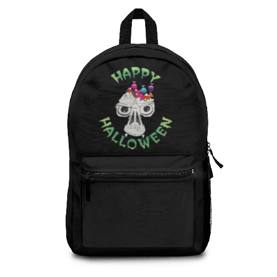 Candy Skull Happy Halloween Cartoon Backpacks