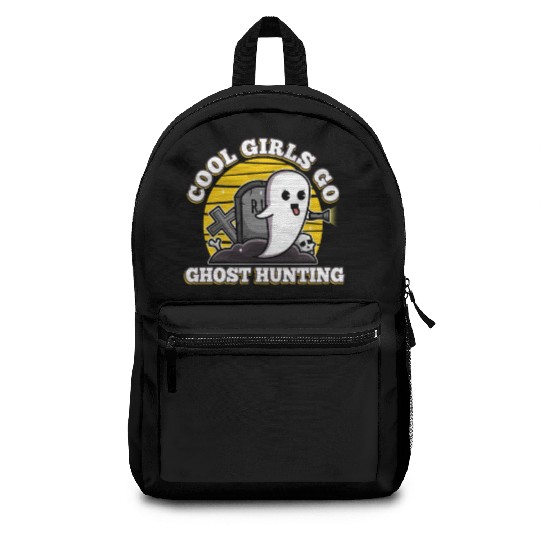 Cool girls go ghost hunting Backpacks