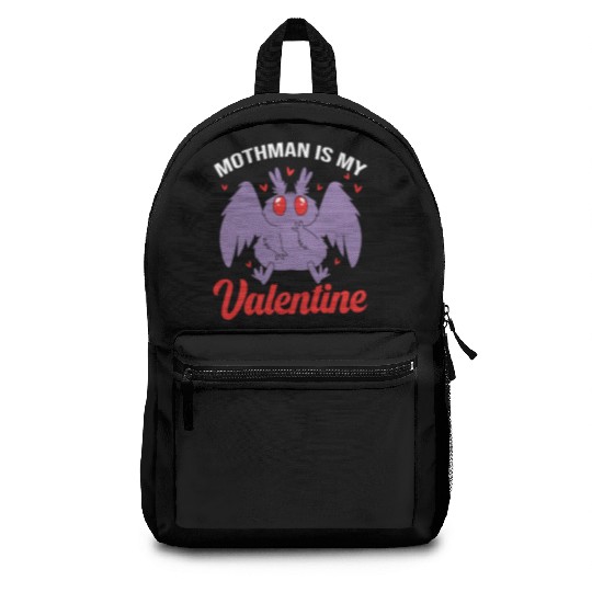 Funny Valentines Day Cryptid Cute Mothman Backpacks