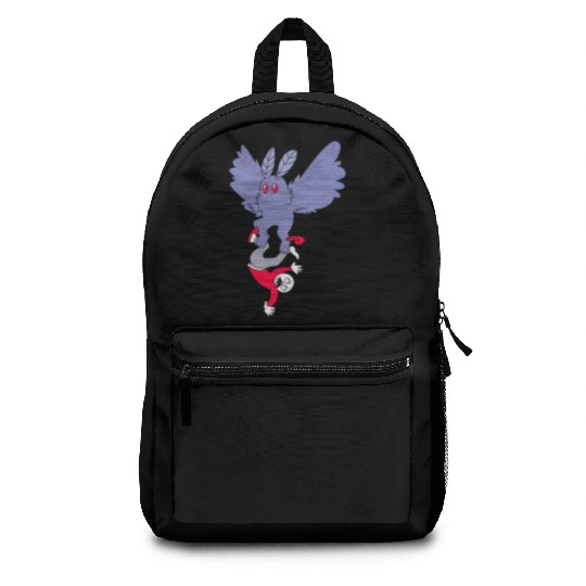 Mothman Abducting Human Goth Cryptid Funny Mothman Backpacks