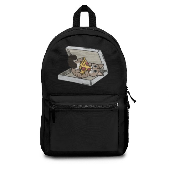 Maine Cat Pizza Lover Backpacks