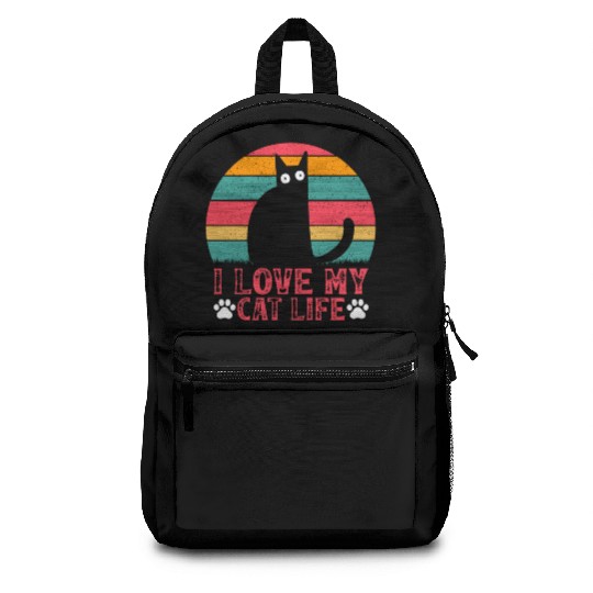 Funny Cat Meme Cat Owner Cat Lover I Love My Cat L Backpacks