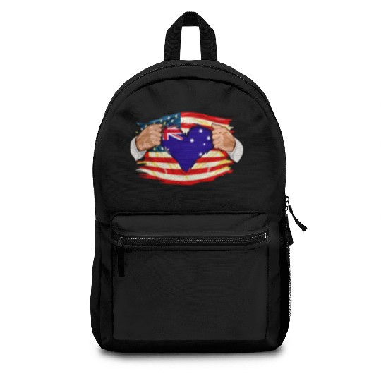Australian Who Live in Australia Flag Backpacks