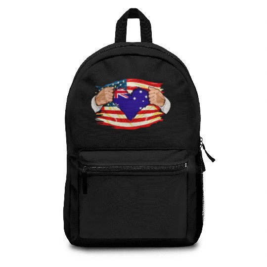 Australian Who Live in Australia Flag Backpacks