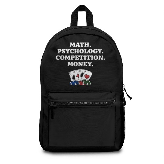 Math Psychology Competition Money Gambler Poker Backpacks