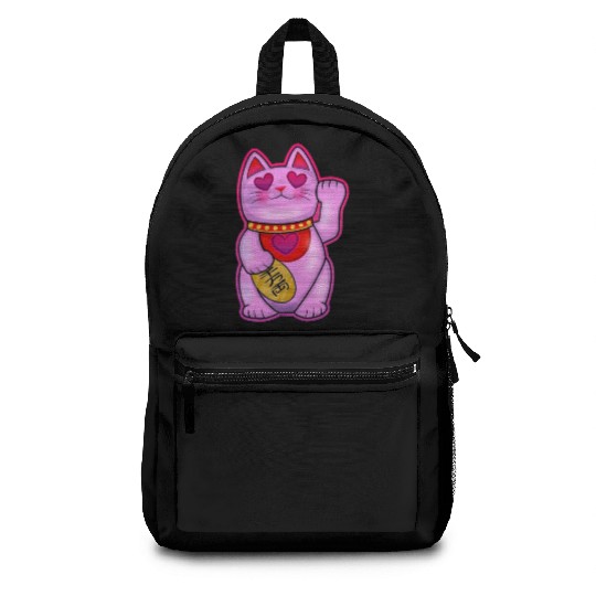 Cute Maneki Neko Romance Cat Backpacks