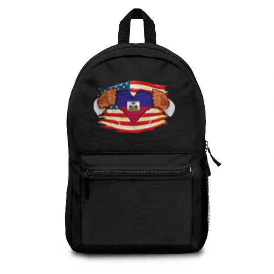 Haitians Who Live in America Haiti Flag Backpacks