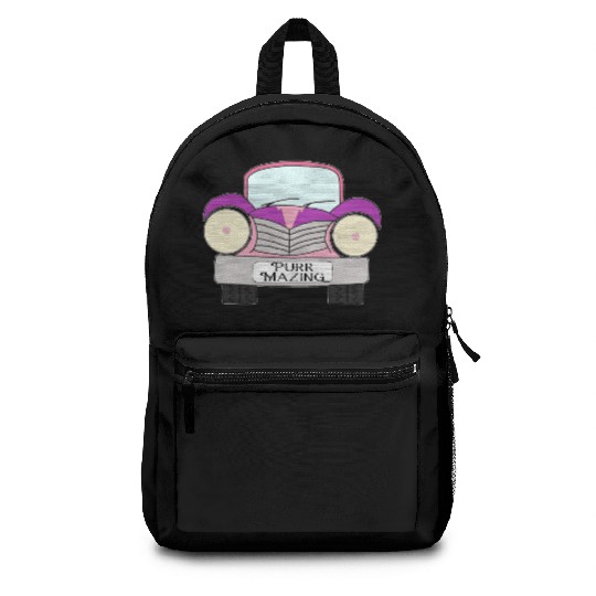 Old Car Pink and Purple Purr Mazing Backpacks