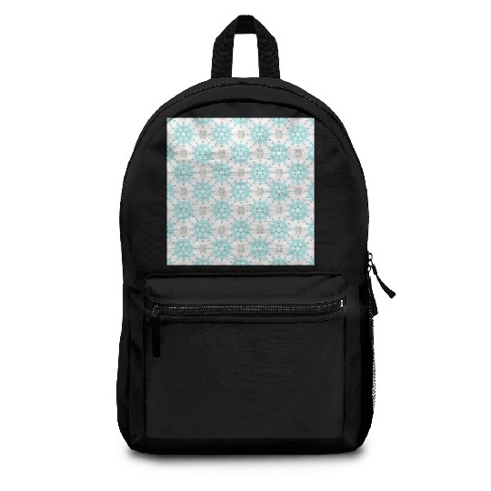 Blue Snowflakes Pattern Backpacks