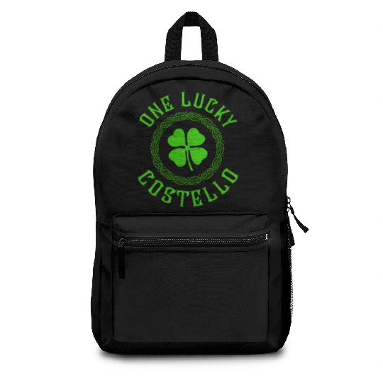 One Lucky Costello Irish Family 4 Leaf Clover Backpacks