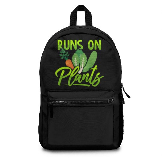 Runs On Plants Plant-Based Vegan Vegetarian Backpacks
