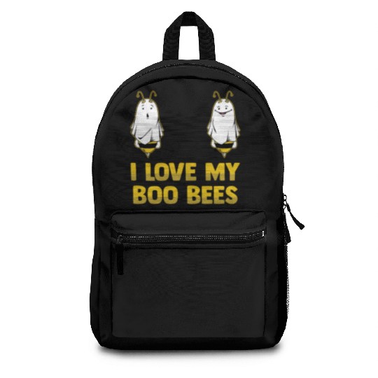 I Love My Boo Bees Bumble Bees Halloween Costume Backpacks